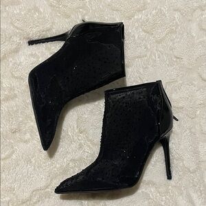 Nine West Black Heeled Ankle Boots